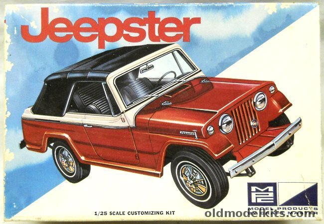 MPC 1/25 1968 Jeepster - Stock With Top or Boot / Custom Surf Version / Injected Drag Car, 2068-200 plastic model kit